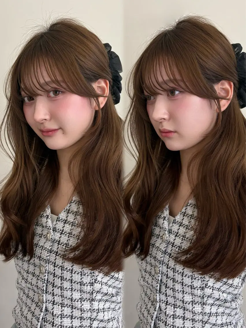 ロング カラー ヘアカラー 透明感カラー アオイのヘアスタイル