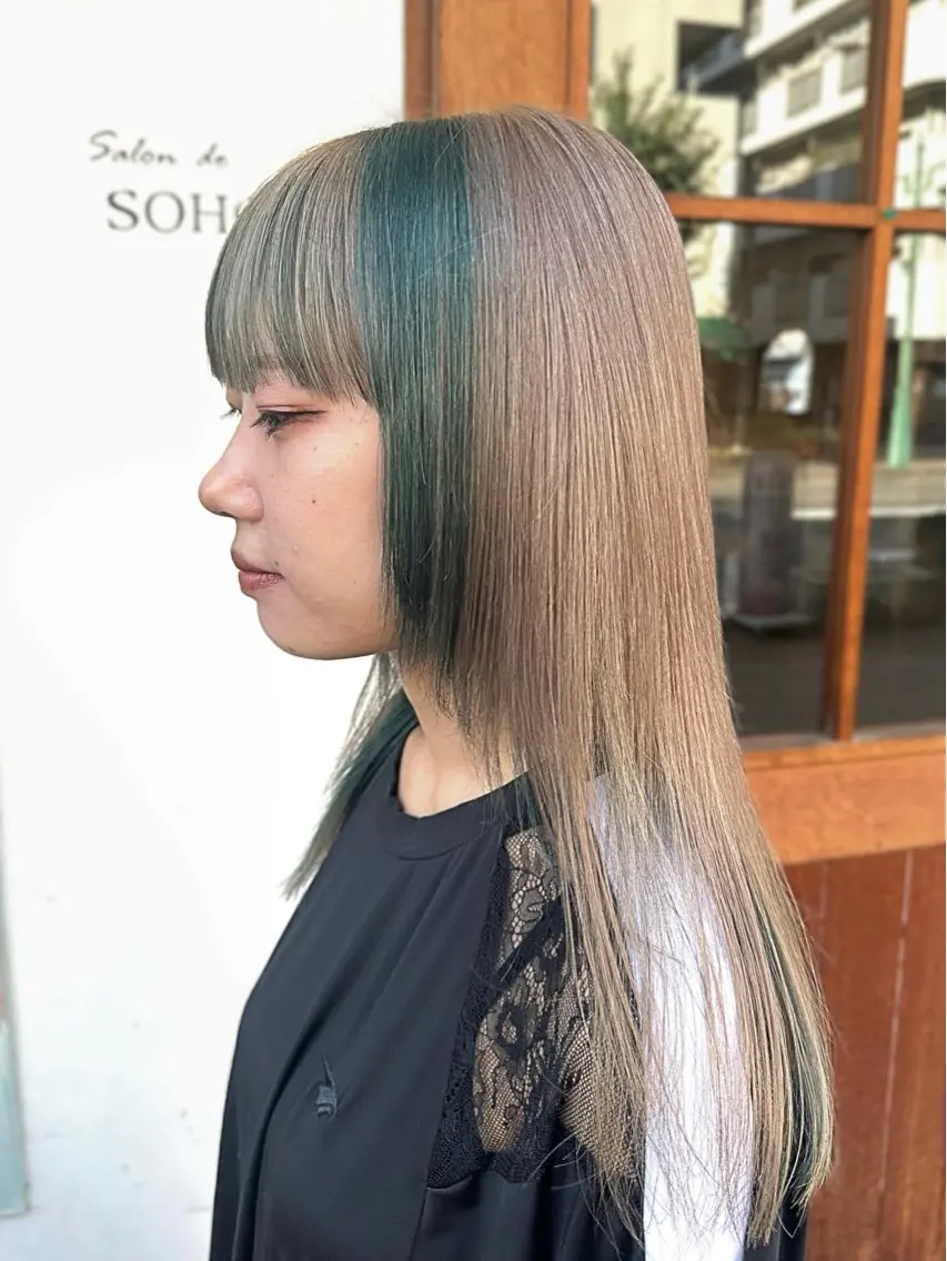 セミロング ヘアカラー Nao 【EIGHT札幌】のヘアスタイル