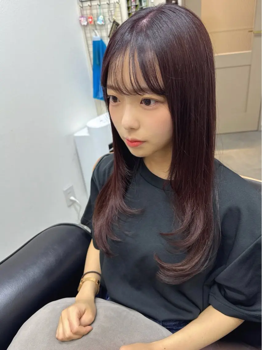 ロング カラー アディクシーカラー イルミナカラー クオルシアカラー 髪質改善 韓国風ヘア 艶髪改善師/高橋潤 /縮毛矯正のヘアスタイル