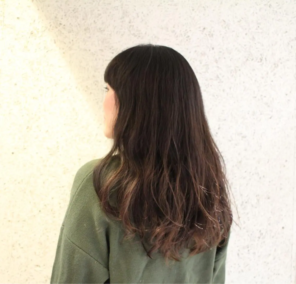 ミディアム セミロング ロング カラー パーマ creep hair nozomiのヘアスタイル