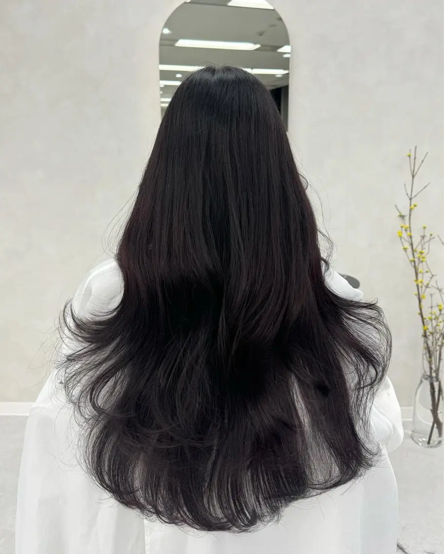 ロング カット 韓国ヘア特化🇰🇷 心斎橋【ユリカ】のヘアスタイル