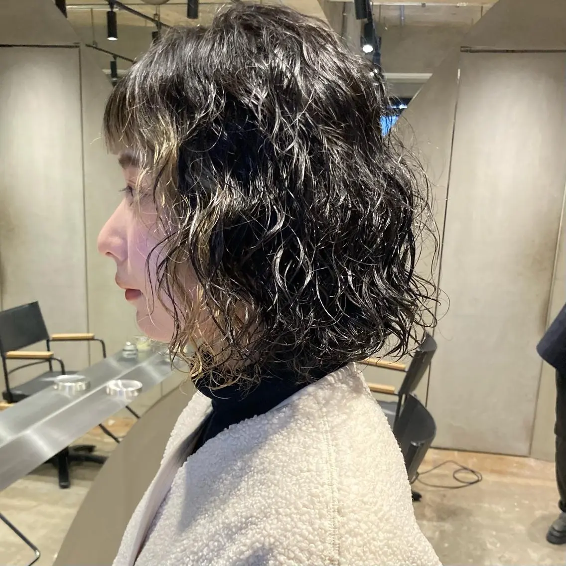 ✂️🌀カット+コスメパーマ 土日祝+¥1600(ウェーブパーマ ソバージュパーマ くるくるパーマ スパイラルパーマ )の写真