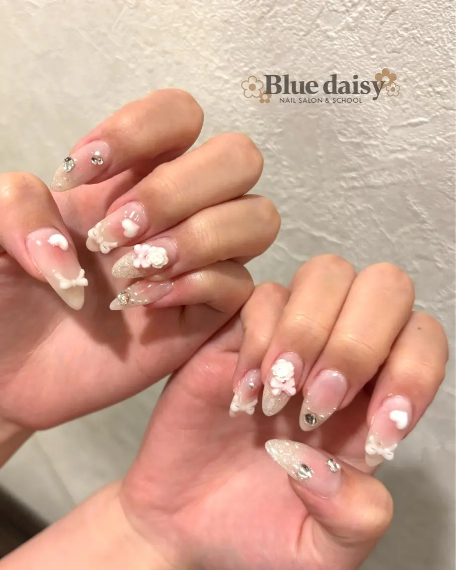ネイル ハンドネイル Blue daisy 栄本店のネイルデザイン