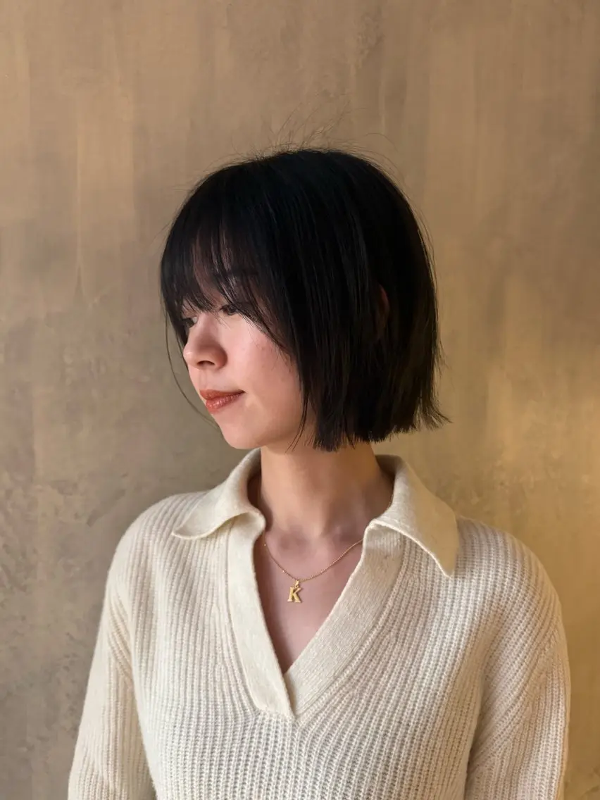 ショート カラー ショートボブ ショートレイヤー ボブ レイヤーカット ショートヘア カット ヘアカラー トリートメント 表参道/ボブカット 岩倉稜真のヘアスタイル
