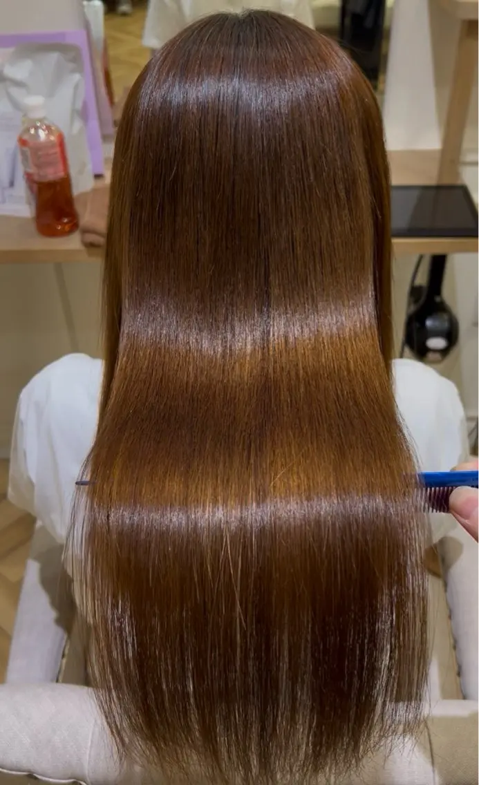 ロング カット 縮毛矯正 cocona天王寺 🫧NOAのヘアスタイル