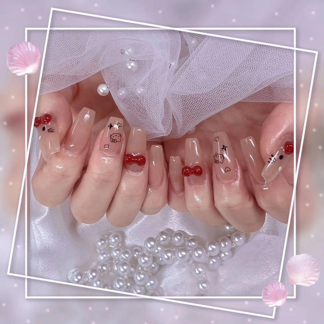 ネイル チークネイル フレンチネイル グラデーション マグネットネイル マグネットフレンチ ハンドネイル Chill Nailsalonのネイルデザイン