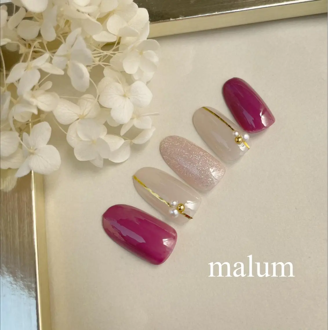 ネイル ハンドネイル malum nailのネイルデザイン