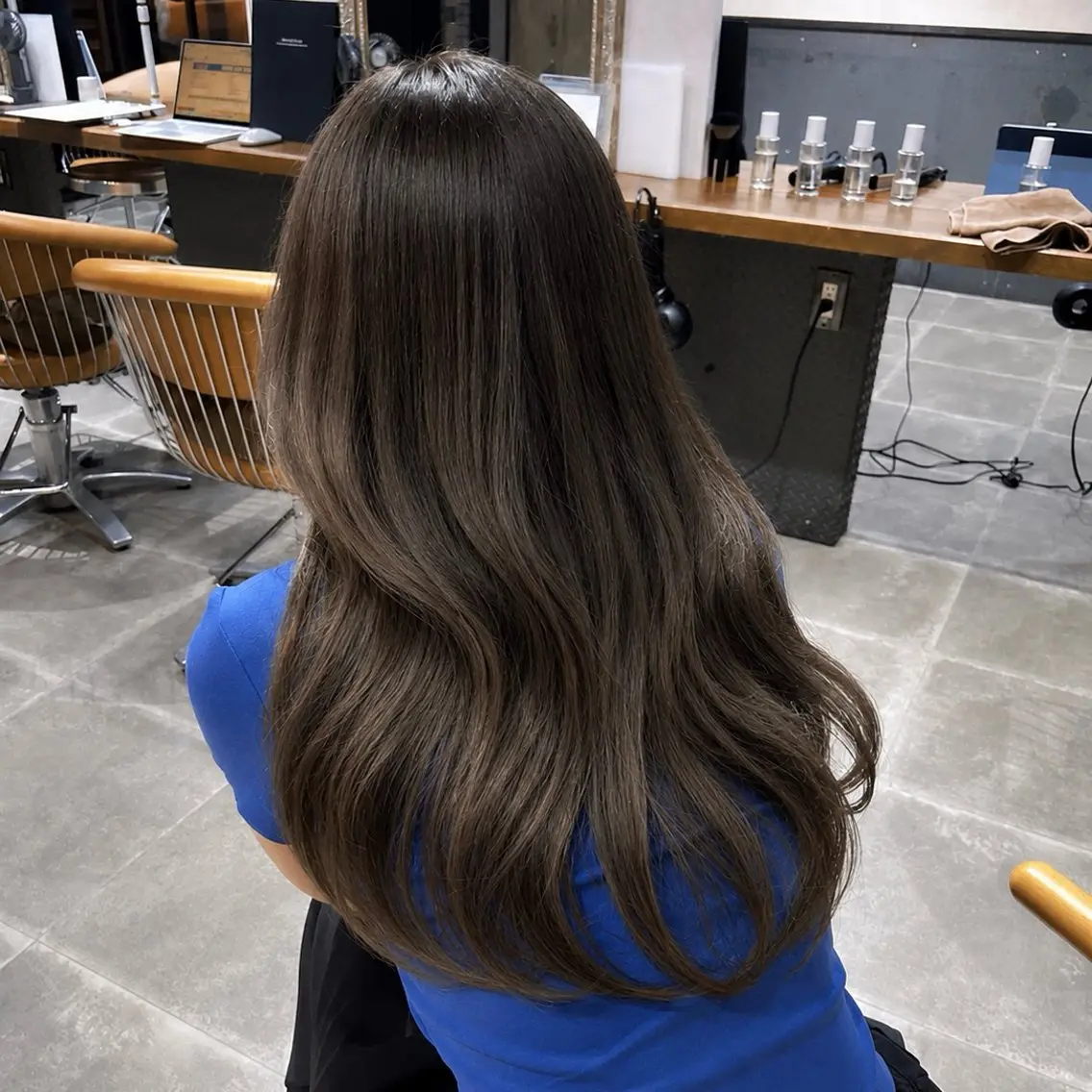 ロング カラー ブリーチ 透明感カラー グレージュ ヘアカラー 鶴ヶ峰／透明感カラー 🌿ナンバアオイ🌿のヘアスタイル