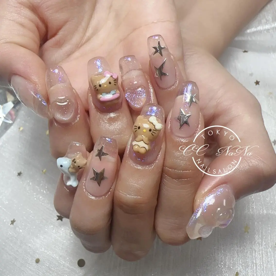 ネイル スカルプネイル 夏ネイル ハンドネイル CCNaNaスカルプ 長さだし専門💎Yoのネイルデザイン