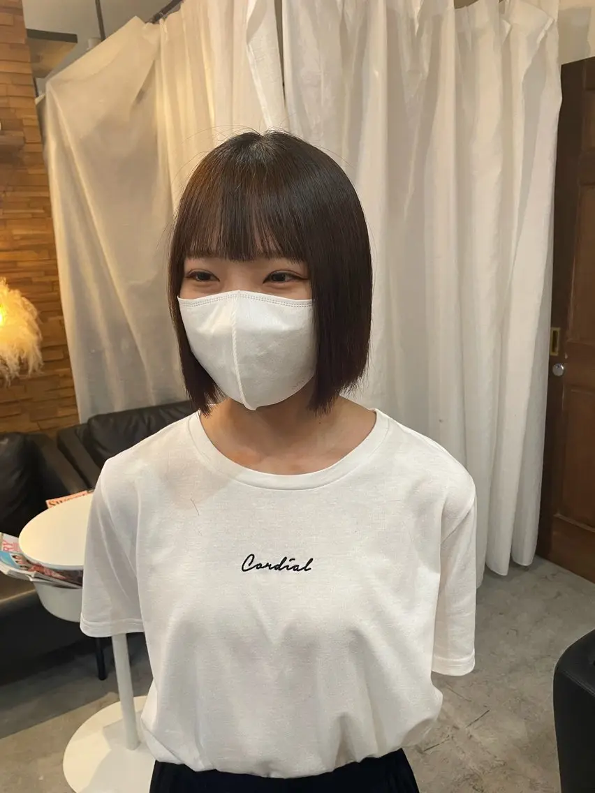 カット 縮毛矯正 顔周りカット 🎀サヤカ🎀のヘアスタイル