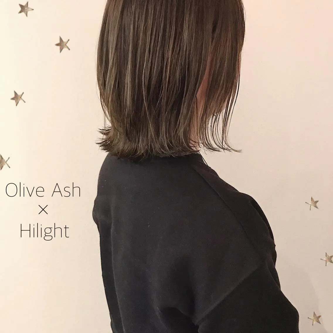 ミディアム カラー カット ヘアカラー 市川 千夏のヘアスタイル
