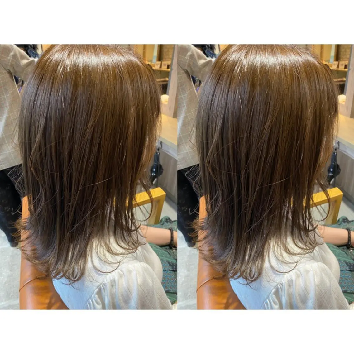 カラー グレージュ オリーブグレージュ オリーブグレー 🩵盛れる顔周りヘア EMI🩵のヘアスタイル