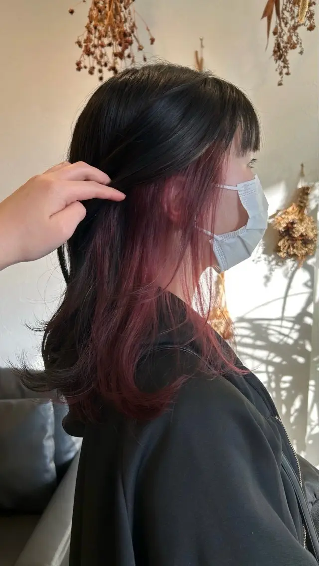 🎀インナーカラー＋全体カラー✨※ブリーチ込(U30)の写真