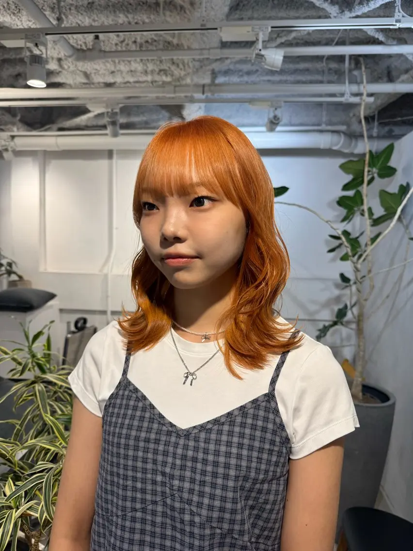 セミロング カット ヘアカラー トリートメント 新宿/顔周りカット +レイヤー=しずく♩のヘアスタイル