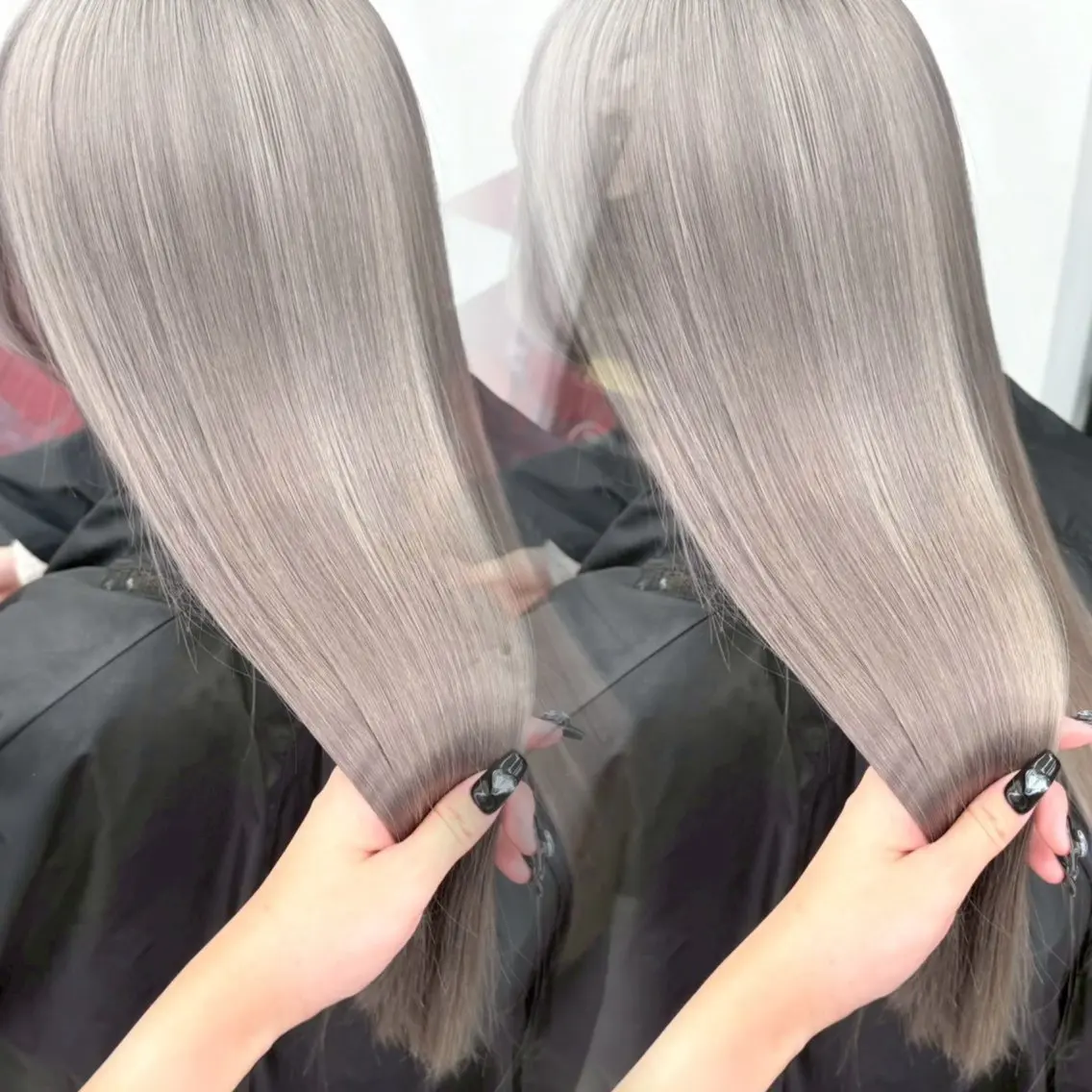 カラー シルバー ヘアカラー PELEmana🎀 透明感🤎ᩚワンホンのヘアスタイル