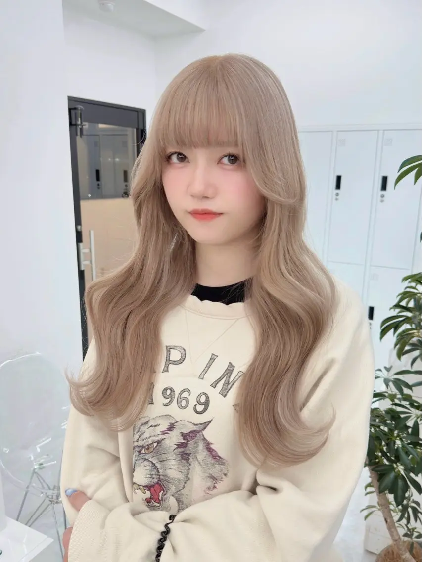 ロング カット ヘアカラー トリートメント 🤍ムラ修正ブリーチ 🤍原宿/YUUのヘアスタイル
