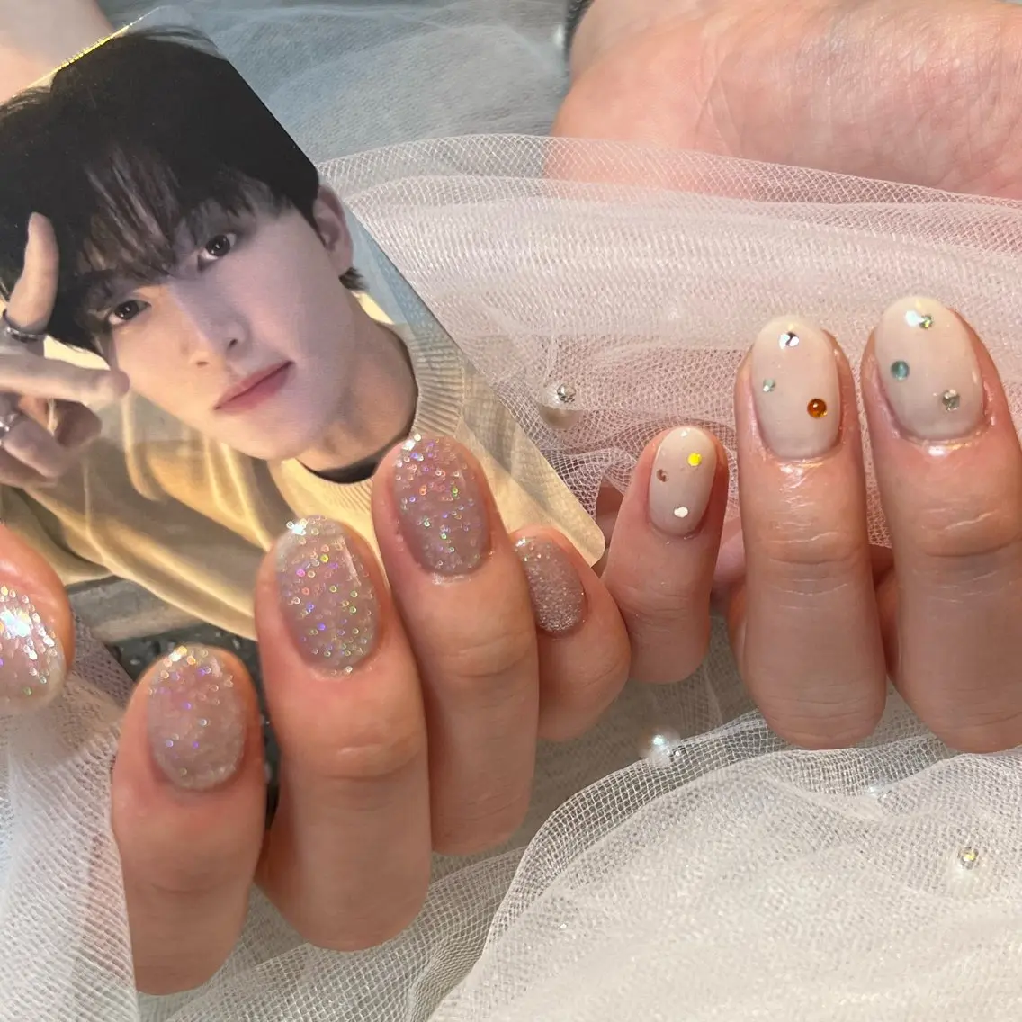 ネイル アートネイル オーロラネイル チークネイル フレンチネイル ジェルネイル 本町NailUsa Mimi RIKOのネイルデザイン