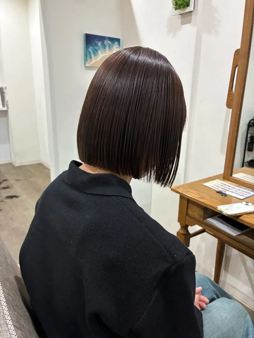 ショート カット ヘアカラー 縮毛矯正 髪質改善/ボブ/梅田 runa_ニュアンスのヘアスタイル