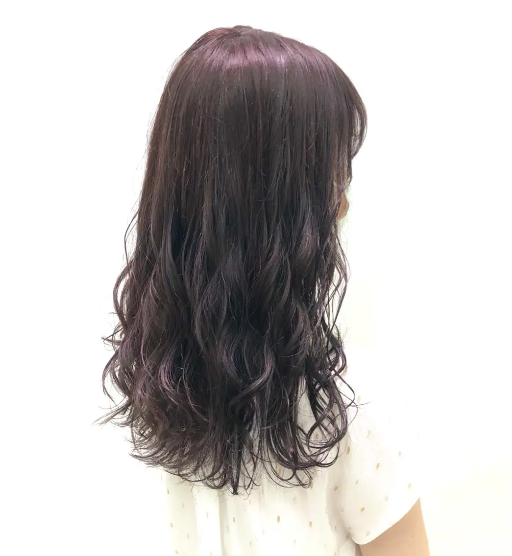 ロング カラー カット ヘアカラー トリートメント 💖ブリーチなし透明 感💖ASAHIのヘアスタイル