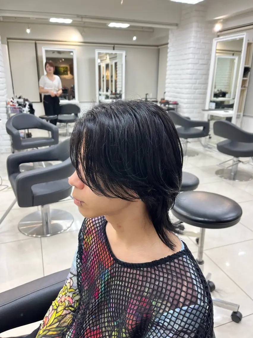 ミディアム メンズ カット パーマ メンズパーマ職人 パーマ🔥ritaのヘアスタイル