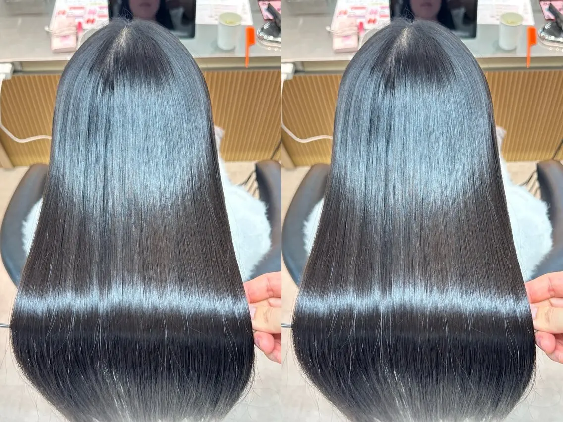 ロング カット 縮毛矯正 トリートメント ✨髪質改善特化✨副 店長椎葉信乃介のヘアスタイル