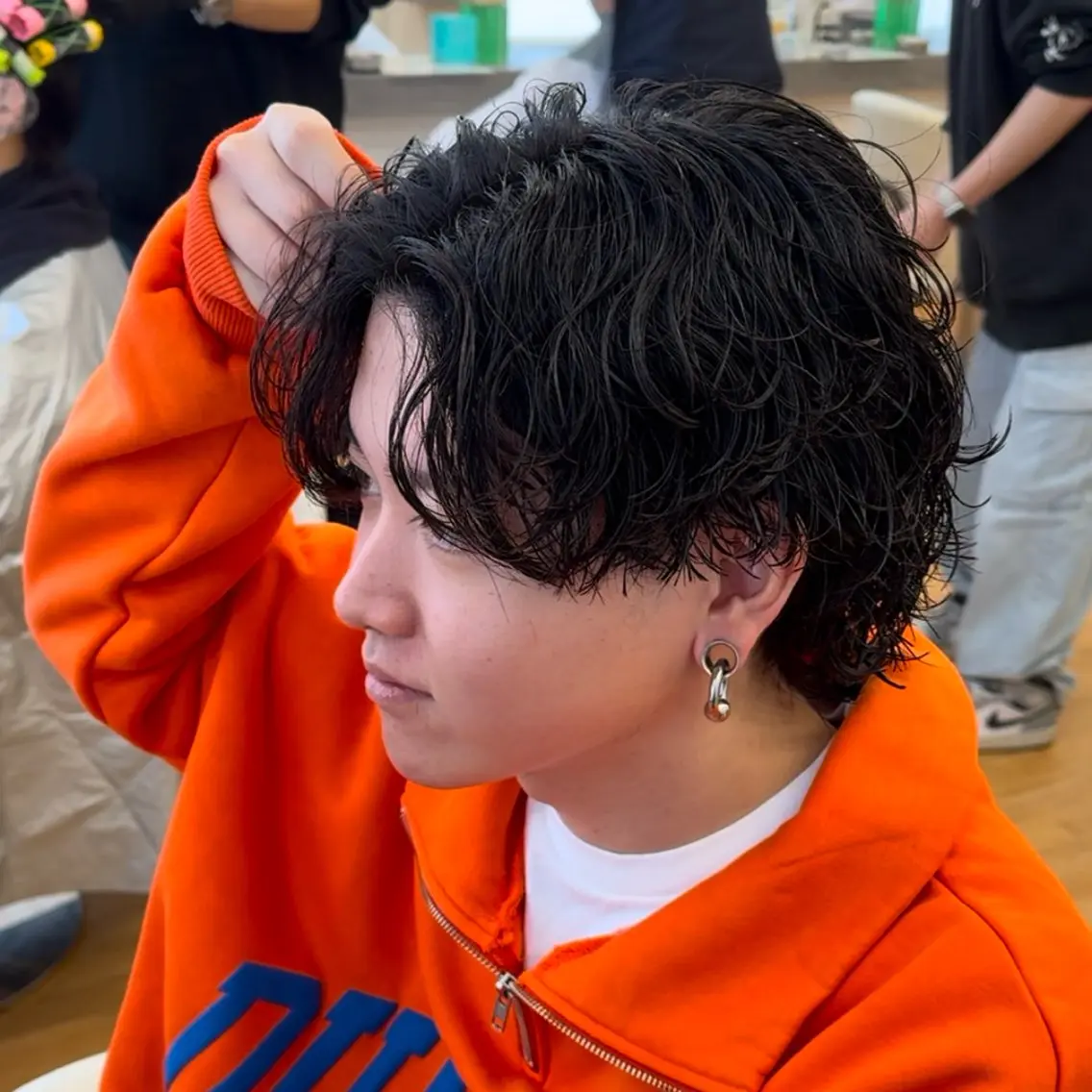 パーマ メンズ センターパート 【メンズ特化美容師】 大河内 名駅のヘアスタイル
