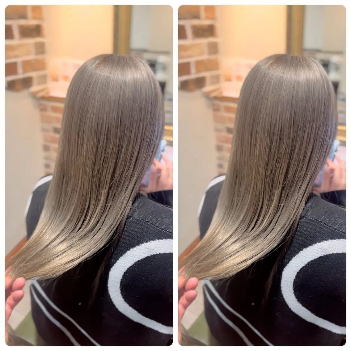 セミロング カット ヘアカラー 飯星慧斗 /ブリーチ、縮毛矯正のヘアスタイル