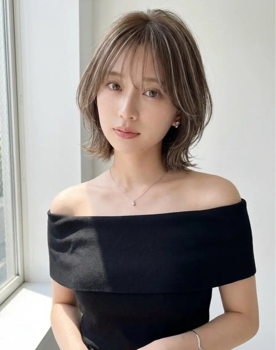 ミディアム カラー ハイライトカラー ハイライト カット ヘアカラー ショートカット×メ ンズ特化✂︎長妻のヘアスタイル