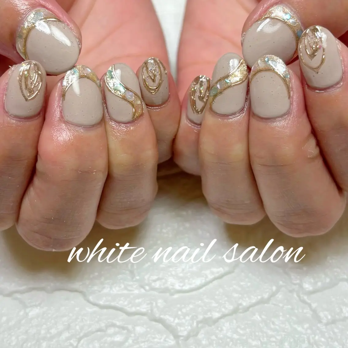 ネイル ホワイト ハンドネイル white nail salonのネイルデザイン