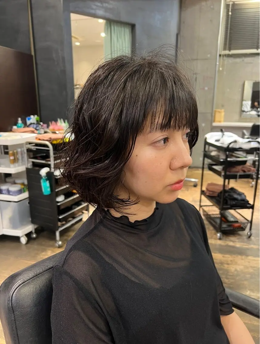 ミディアム パーマ パーマ 松井美樹/似合わせ ガーリー・韓国のヘアスタイル