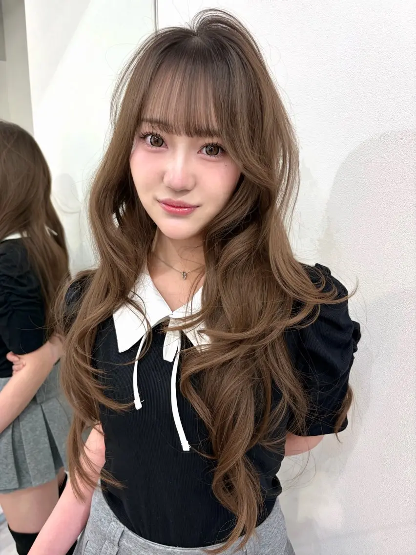 ロング ヘアカラー トリートメント ヘアセット vivie Madokaのヘアスタイル