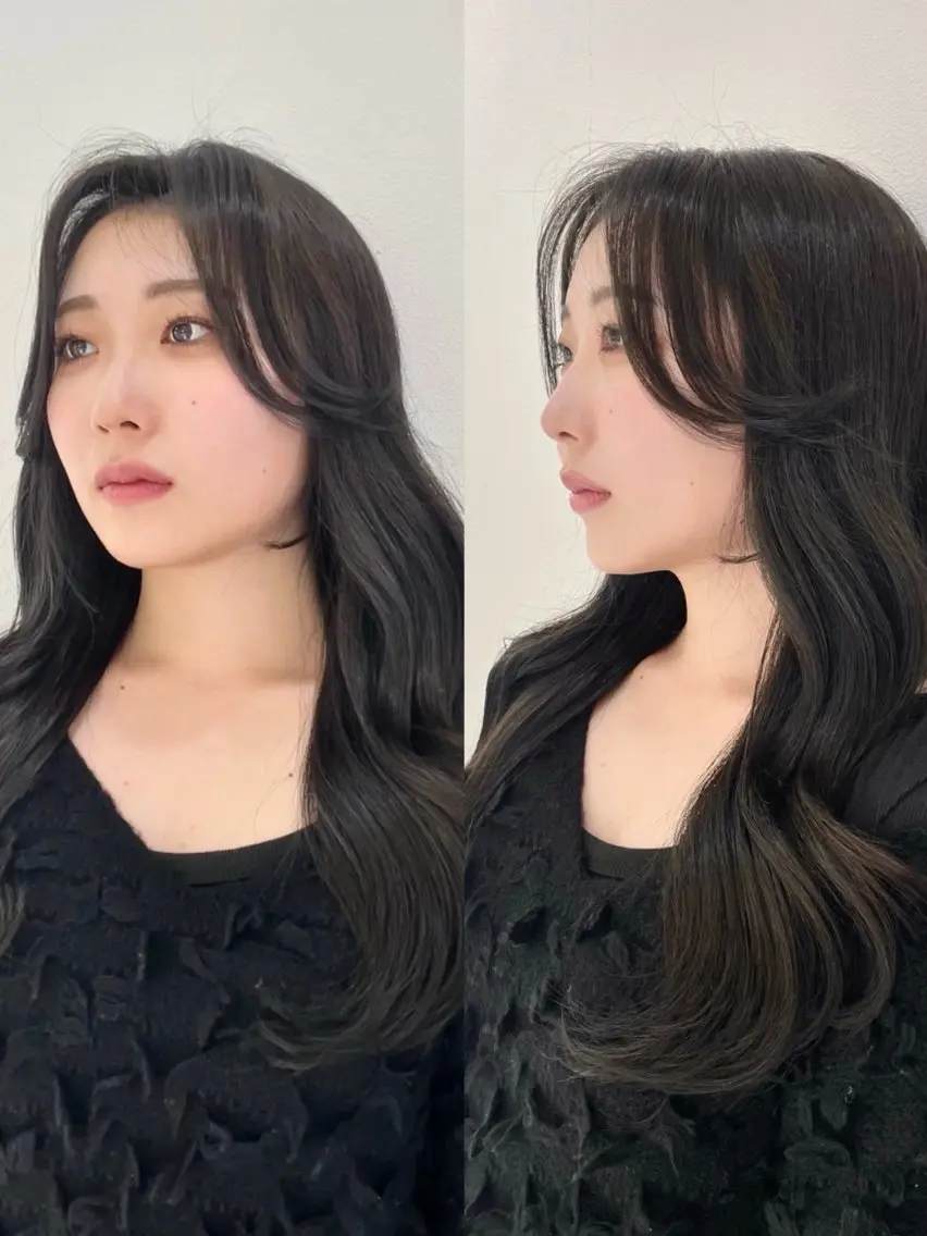 ロング カラー グレージュ オリーブグレージュ オリーブグレー カット ヘアカラー トリートメント 6月NEWopen/ MINAMI🩶のヘアスタイル