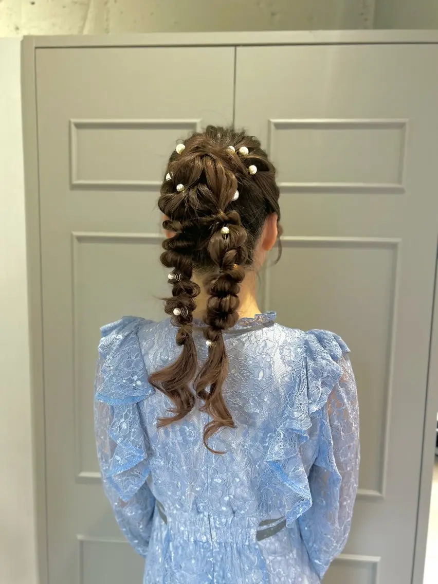 ヘアアレンジ 暖色カラー/アレンジ /束間まつげ🌼のヘアスタイル