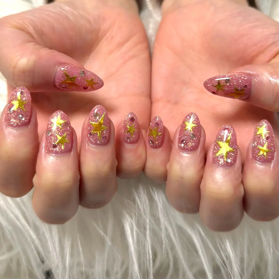 ネイル フラッシュネイル ラメ(グリッター) アスピーネイル asukaのネイルデザイン