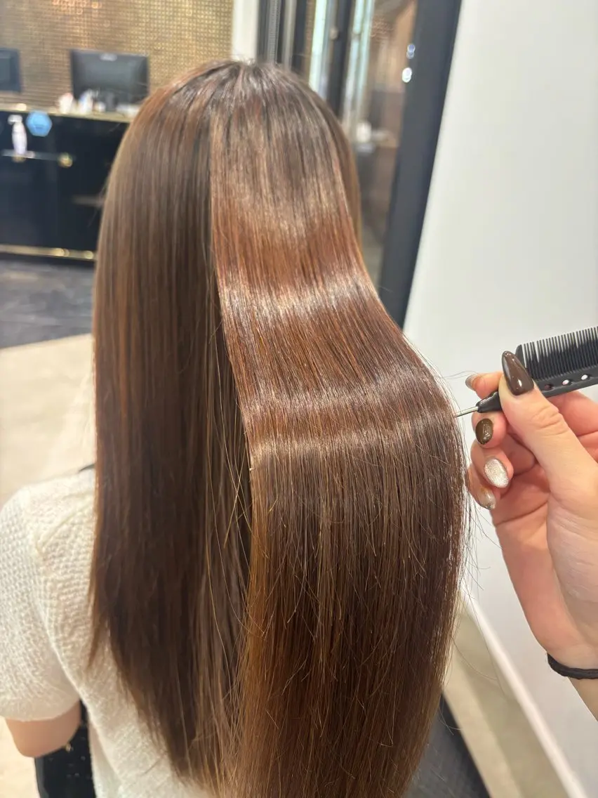ロング 縮毛矯正 hoshina kasumiのヘアスタイル