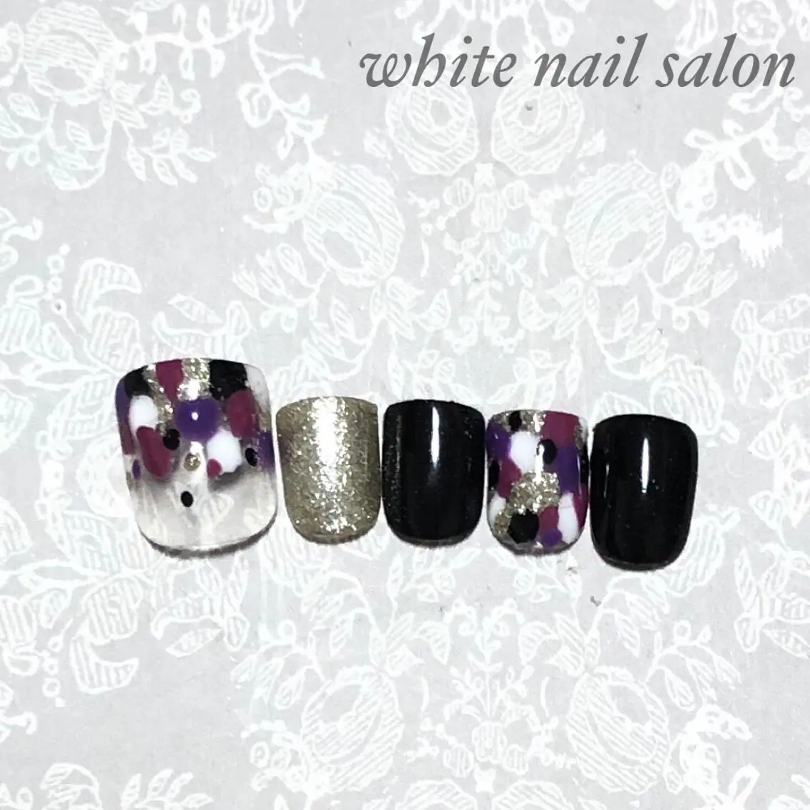 ネイル アートネイル フットネイル フレンチネイル ジェルネイル ハードジェル フットネイル white nail salonのネイルデザイン