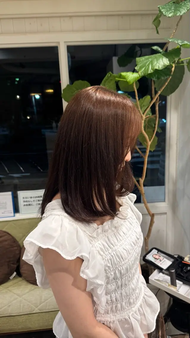 セミロング カラー ダブルカラー カット ヘアカラー 亀有✂️正路 彩夏のヘアスタイル