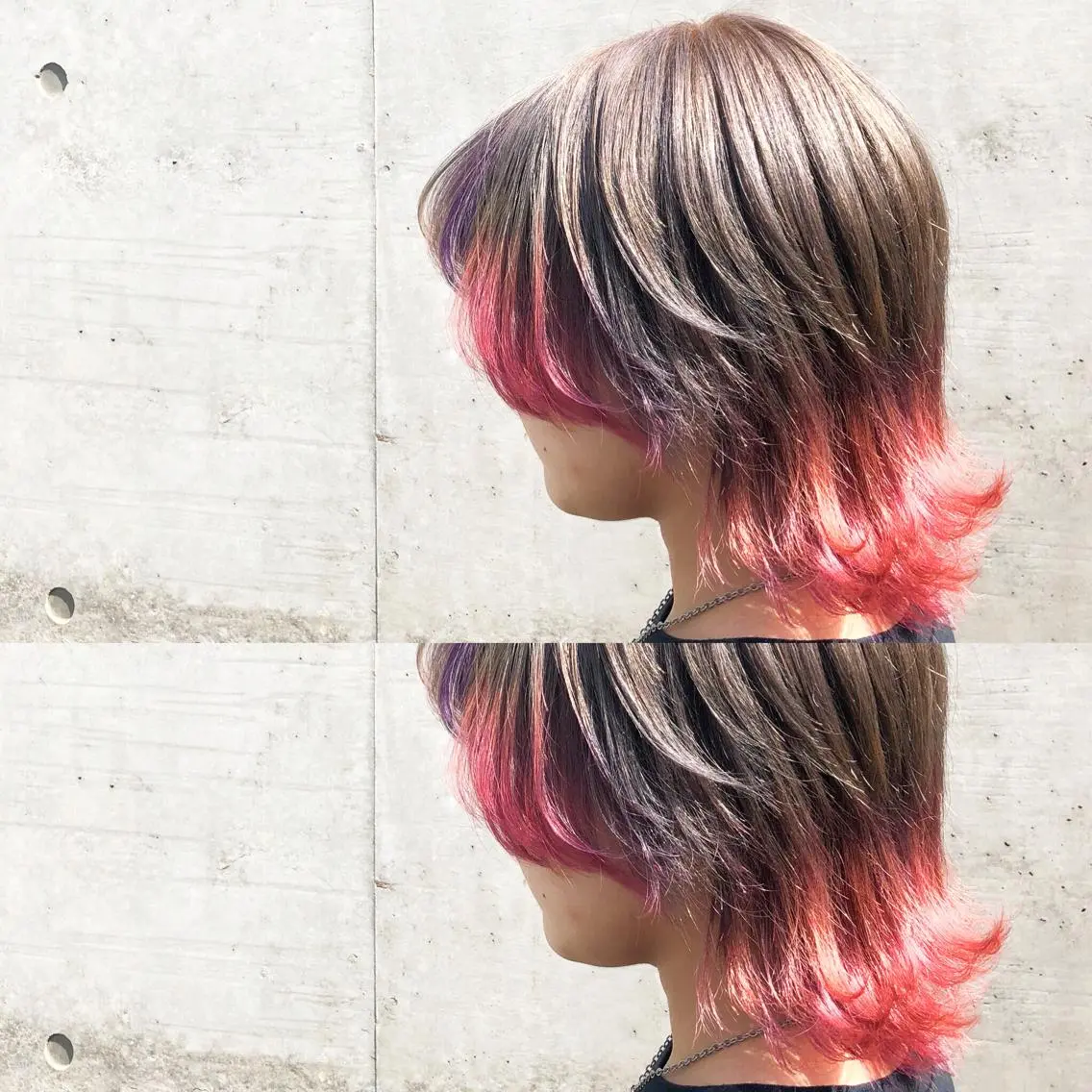 ショート カラー ヘアアレンジ グラデーションカラー ピンクカラー ウルフカット ヘアカラー ミニモお気に入り数 No.1宍戸雄弥のヘアスタイル