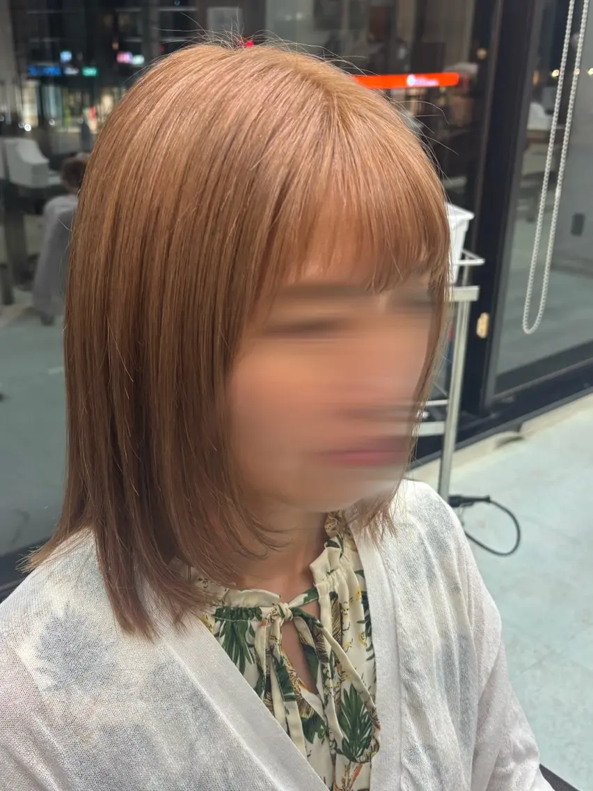 ミディアム ヘアカラー WiLL 梶岡日菜のヘアスタイル