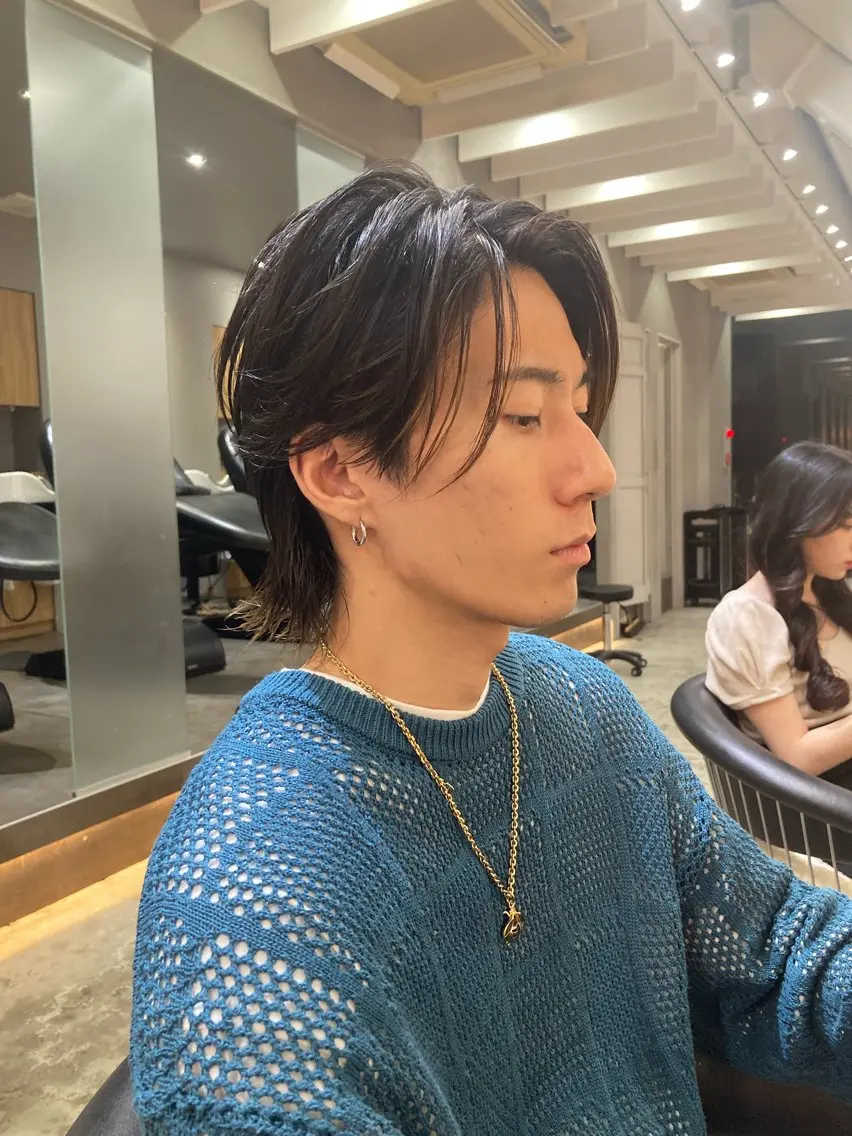 ショート カラー 韓国風ヘア ウルフカット 畔上 尚也のヘアスタイル
