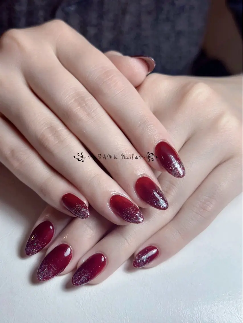 ネイル キラキラネイル マグネットネイル ミラーネイル ピンク 春ネイル ハンドネイル RAMU Nail 恵比寿店のネイルデザイン