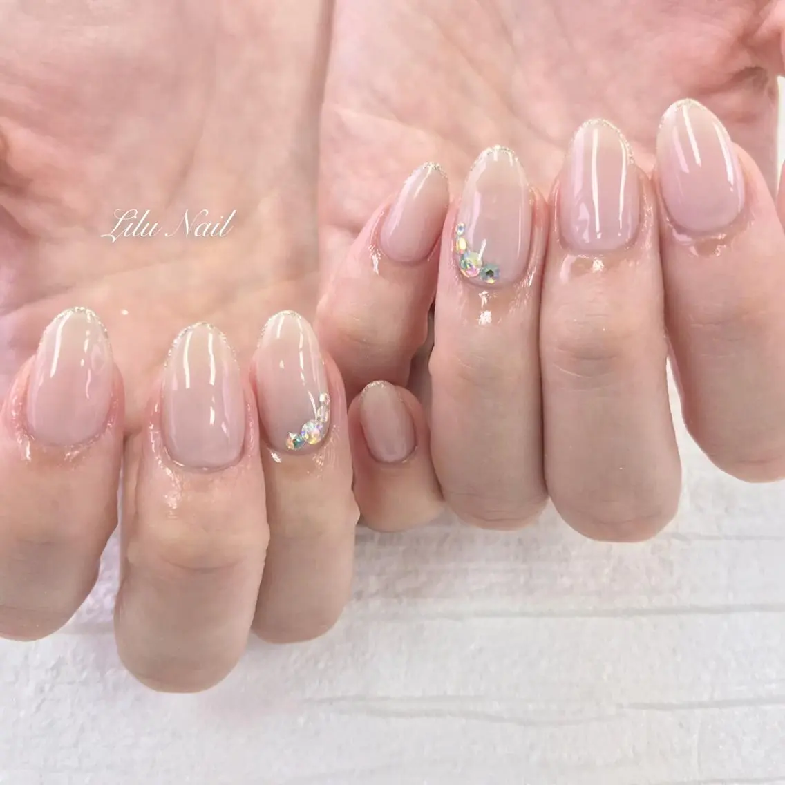 ネイル オフィスネイル モチの良さ◉ フィルインネイル♡のネイルデザイン