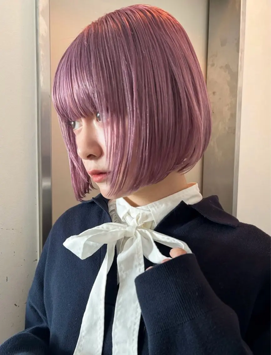 ミディアム 🎀可愛いボブ🎀 cashel天文館のヘアスタイル
