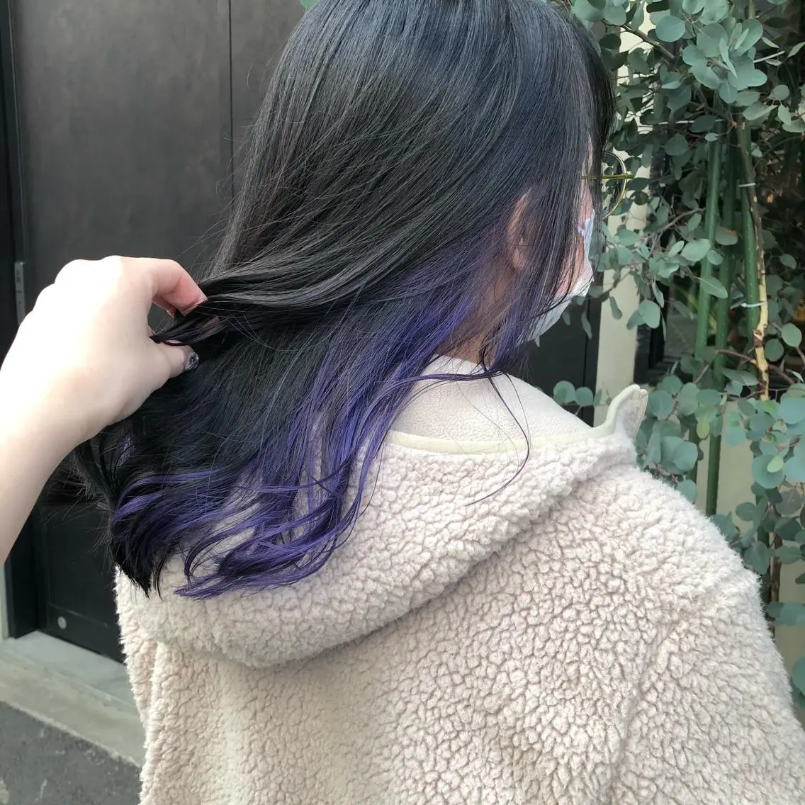 ロング カラー バイオレットカラー ヘアカラー 竹内 春奈のヘアスタイル