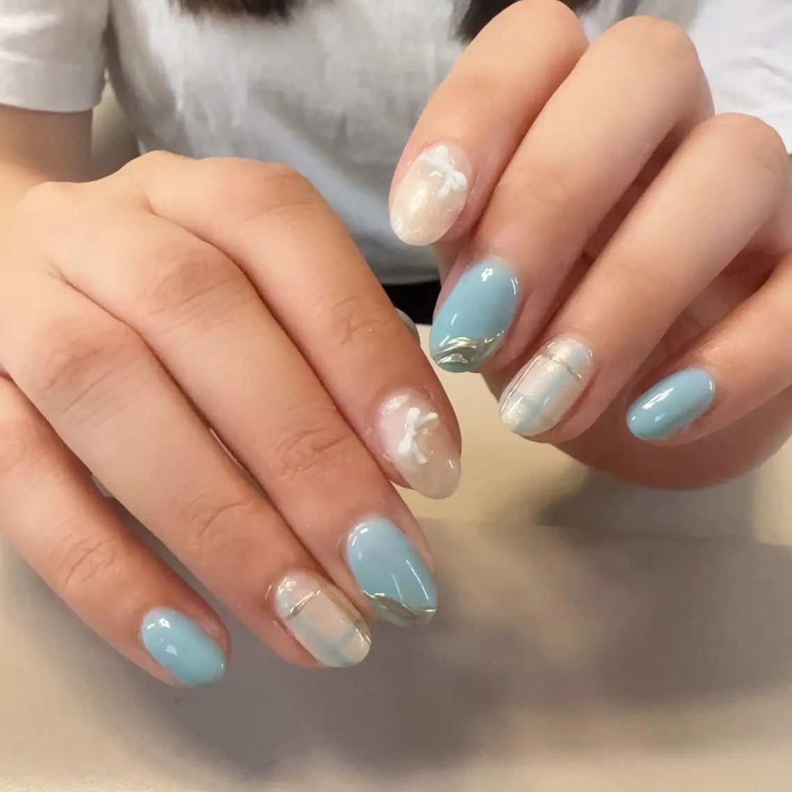 ネイル チークネイル フットネイル フレンチネイル ガーリー キラキラネイル Rika  nail cocoのネイルデザイン