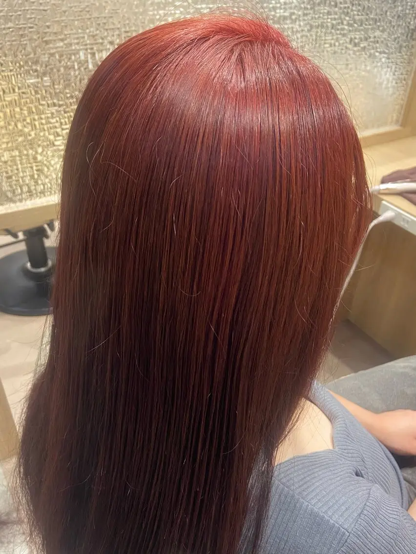 ロング カラー ブリーチ ダブルカラー ブリーチなしカラー カット ヘアカラー 愛結美🦋似合わせ/ ツヤ感カラーのヘアスタイル