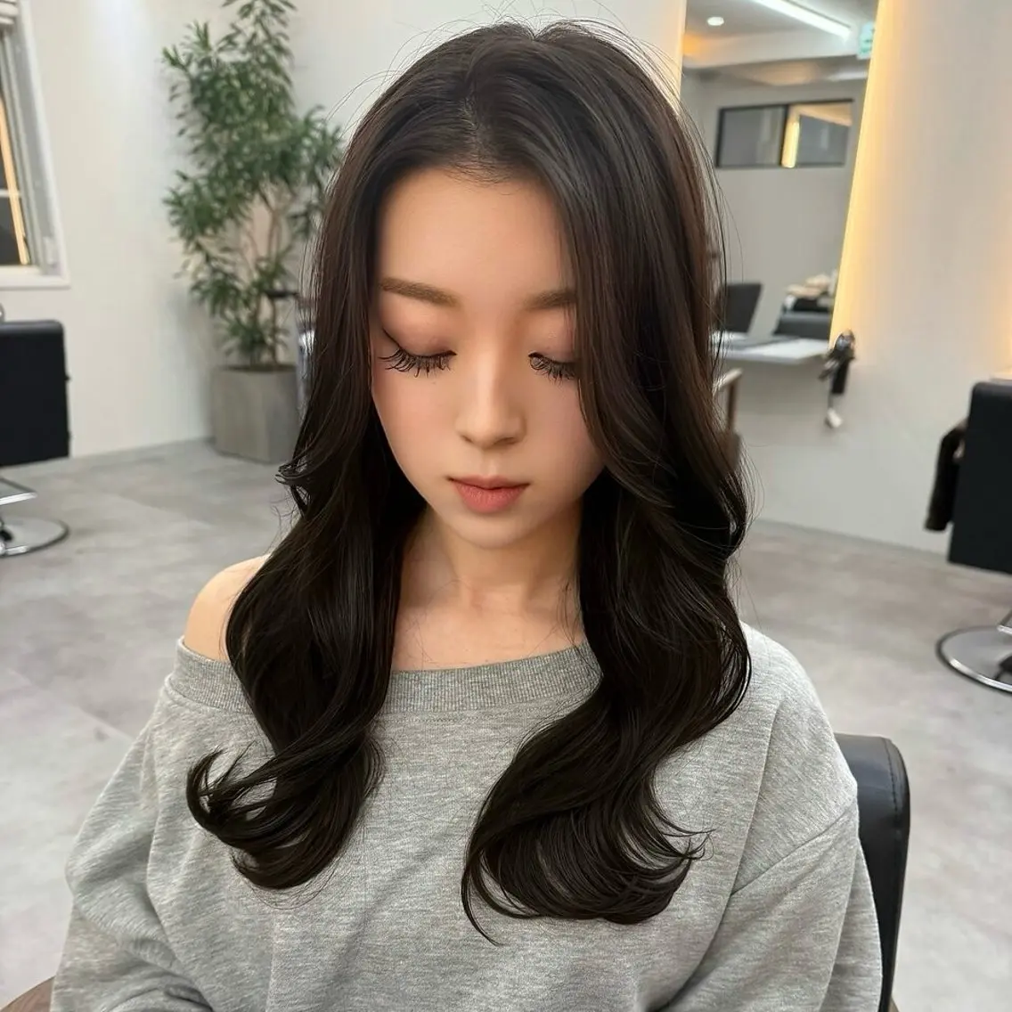 ロング カラー RIENS xreaのヘアスタイル