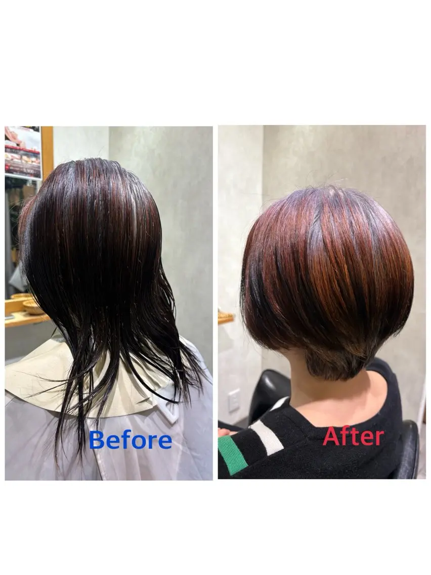 ショート ボブ 馬場 彩のヘアスタイル