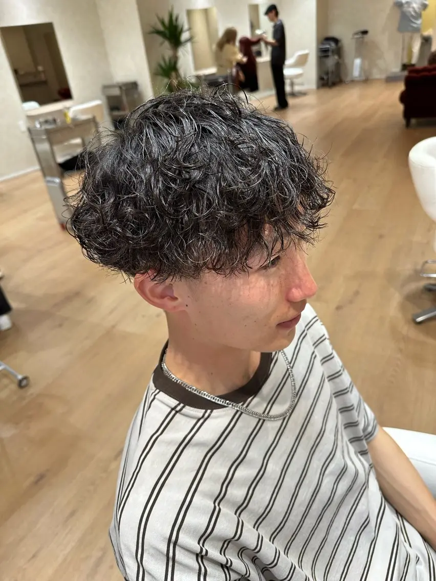 ショート カット パーマ 【似合わせ】 藤原 拓徒のヘアスタイル