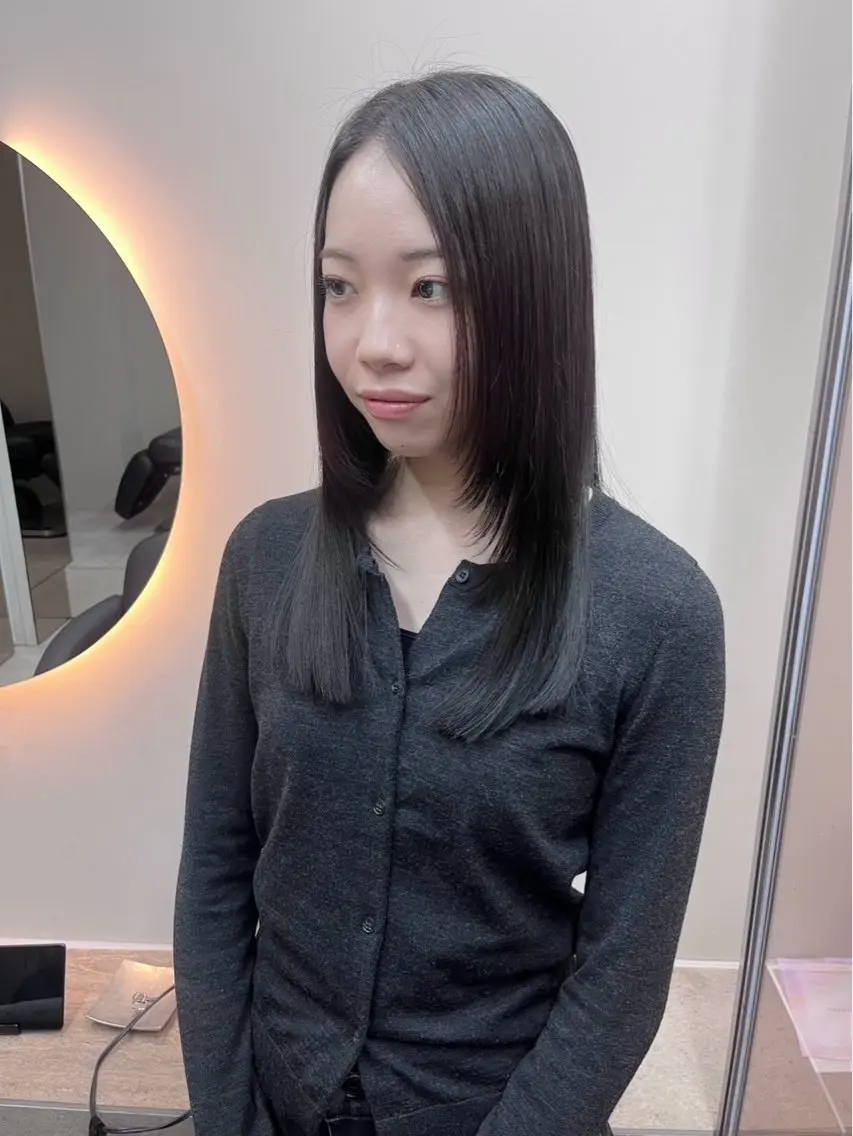 ロング カラー パーマ 顔周りカット 髪質改善 カット ヘアカラー トリートメント 《柔らかhair𓍯 》木村美姫のヘアスタイル